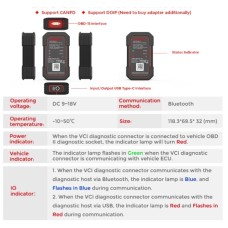LAUNCH DBScar VII PRO3 CARS MT EV korpuse kaitse 8" tablet (GEN4 - 4GB+64GB)